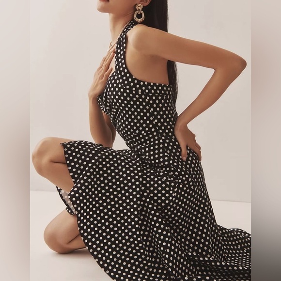 NWT Size 20W - Maeve Halter Ruched Midi Dress - Picture 9 of 16